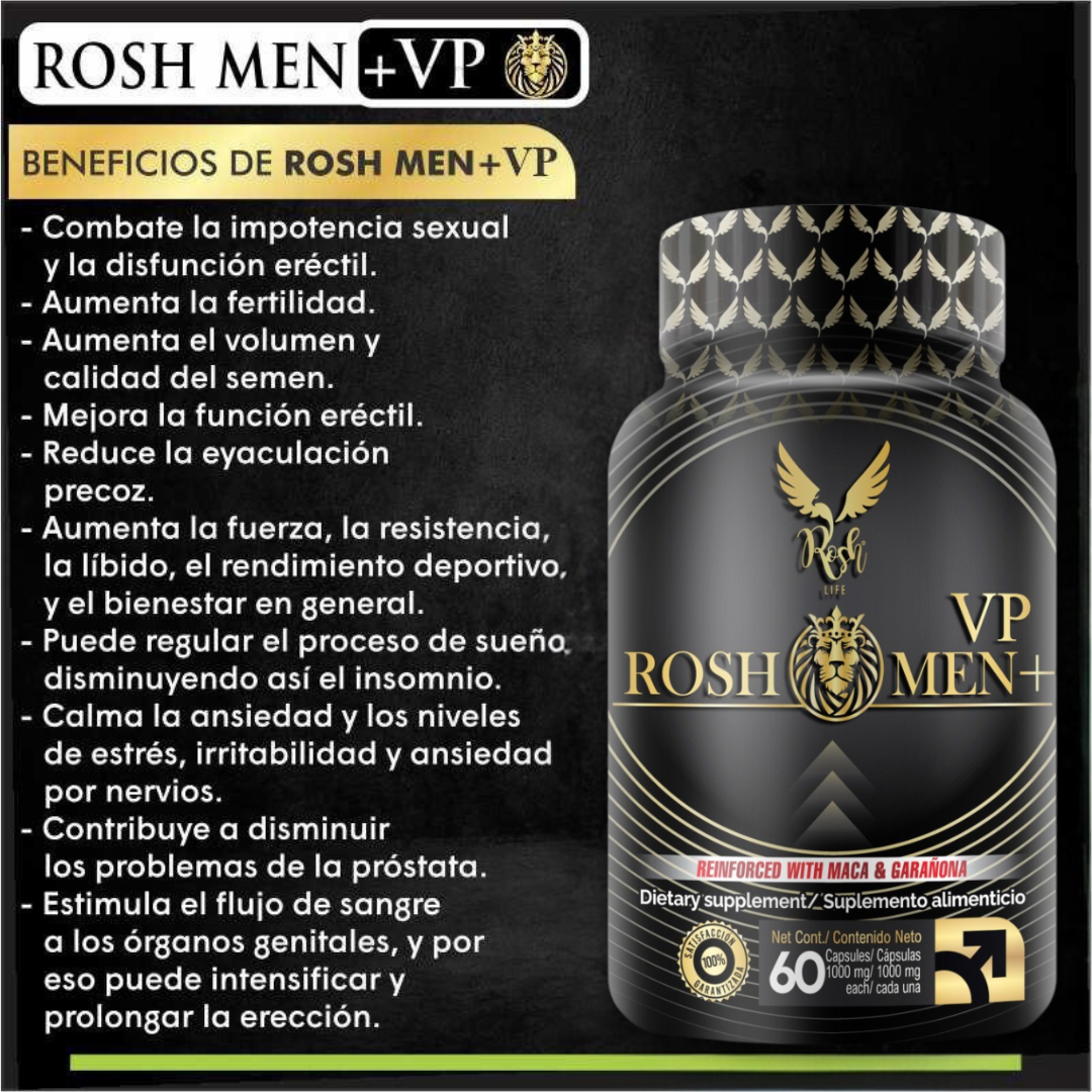 Próstata Sana ROSH MEN VP  maca vigorizante masculino 60 capsulas .