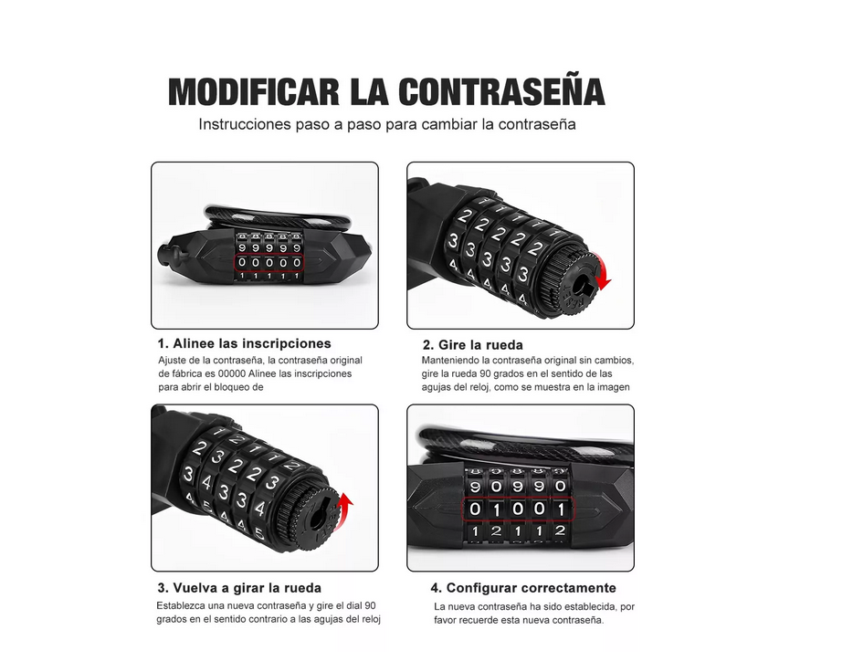 Candado Cadena Reforzado Alta Seguridad Para Bici O Moto