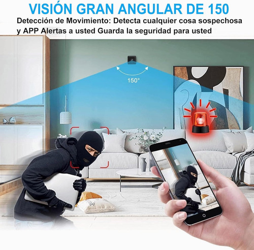 Mini Cámara Espía 1080p Full Hd Wifi Con Batería Recargable