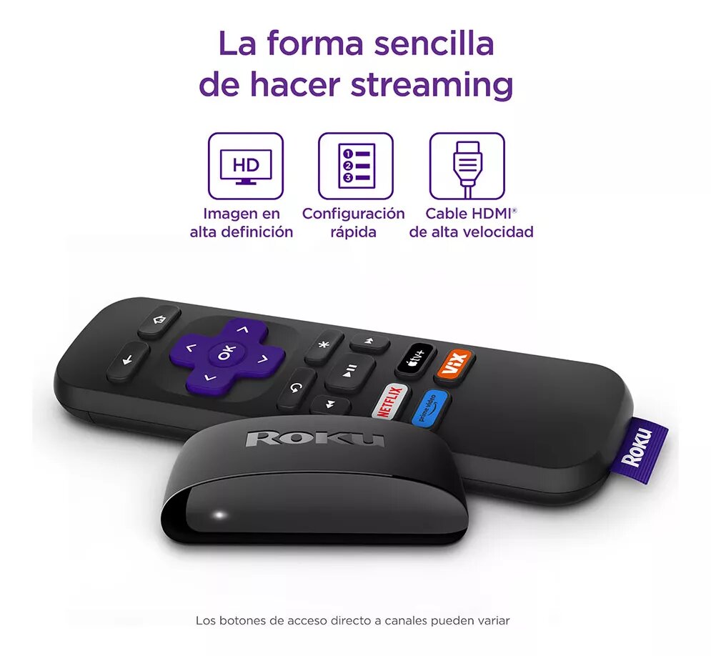 Roku Express Mod 3960 Negro Dispositivo De Streaming Hd.
