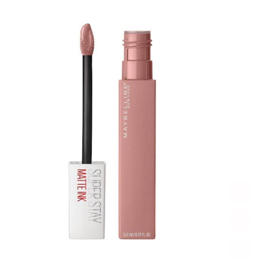Labial Líquido Maybelline New York Super Stay Matte Ink 5ml Acabado Mate Color Poet.