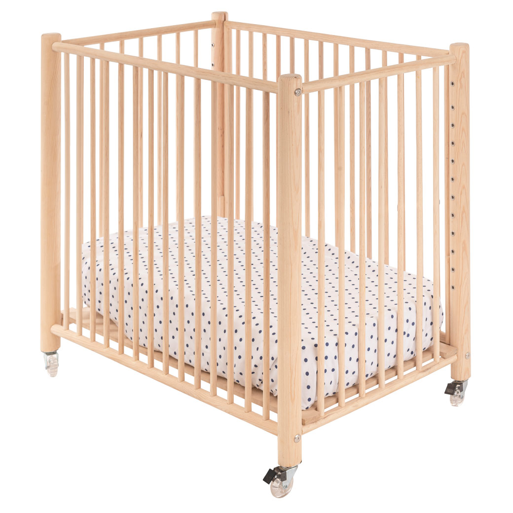 Cuna colecho para bebé con Colchón cuenta con 9 alturas ajustables y ruedas – Madera