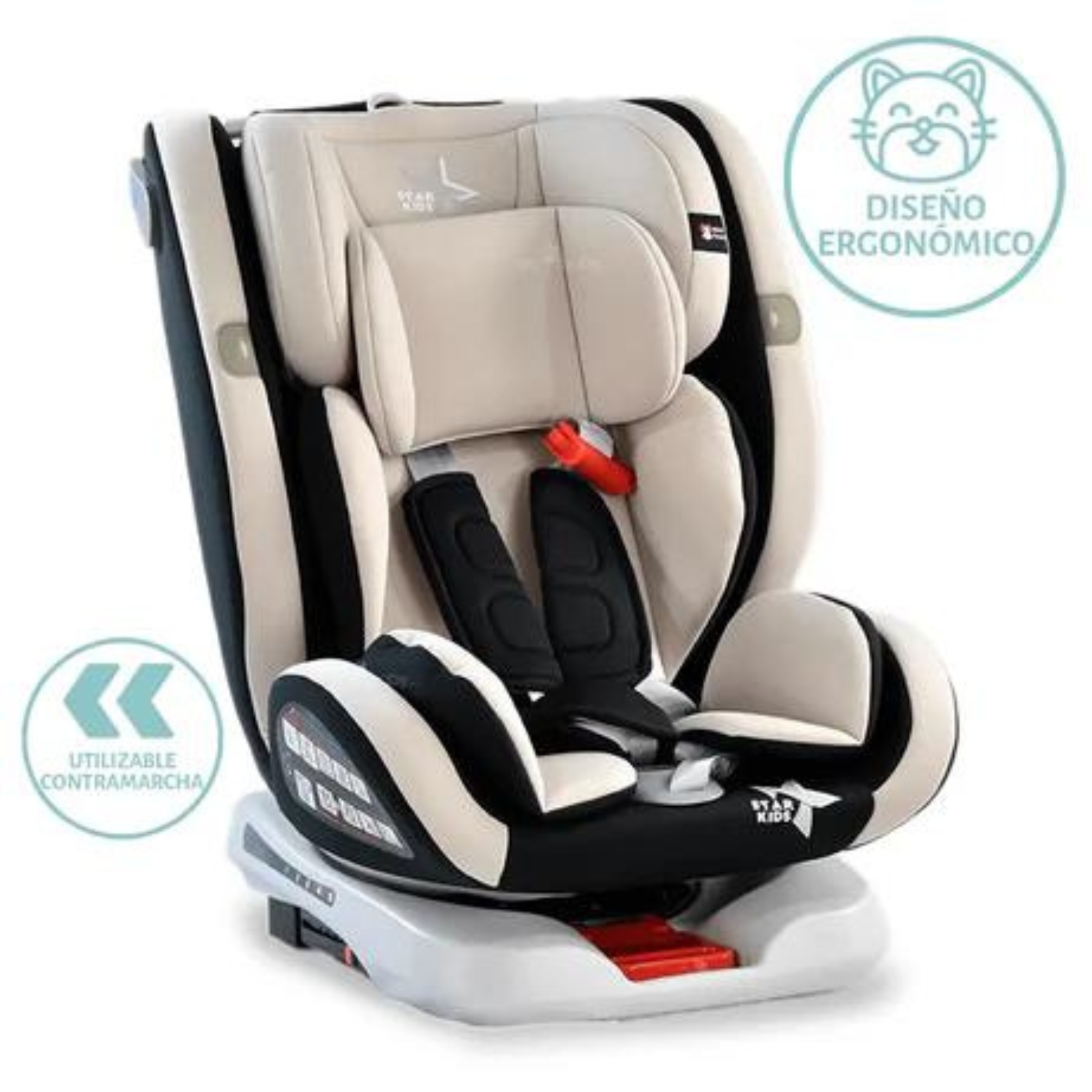 Silla De Auto Para Bebé Starkids Centauro 360° Isofix - Gris