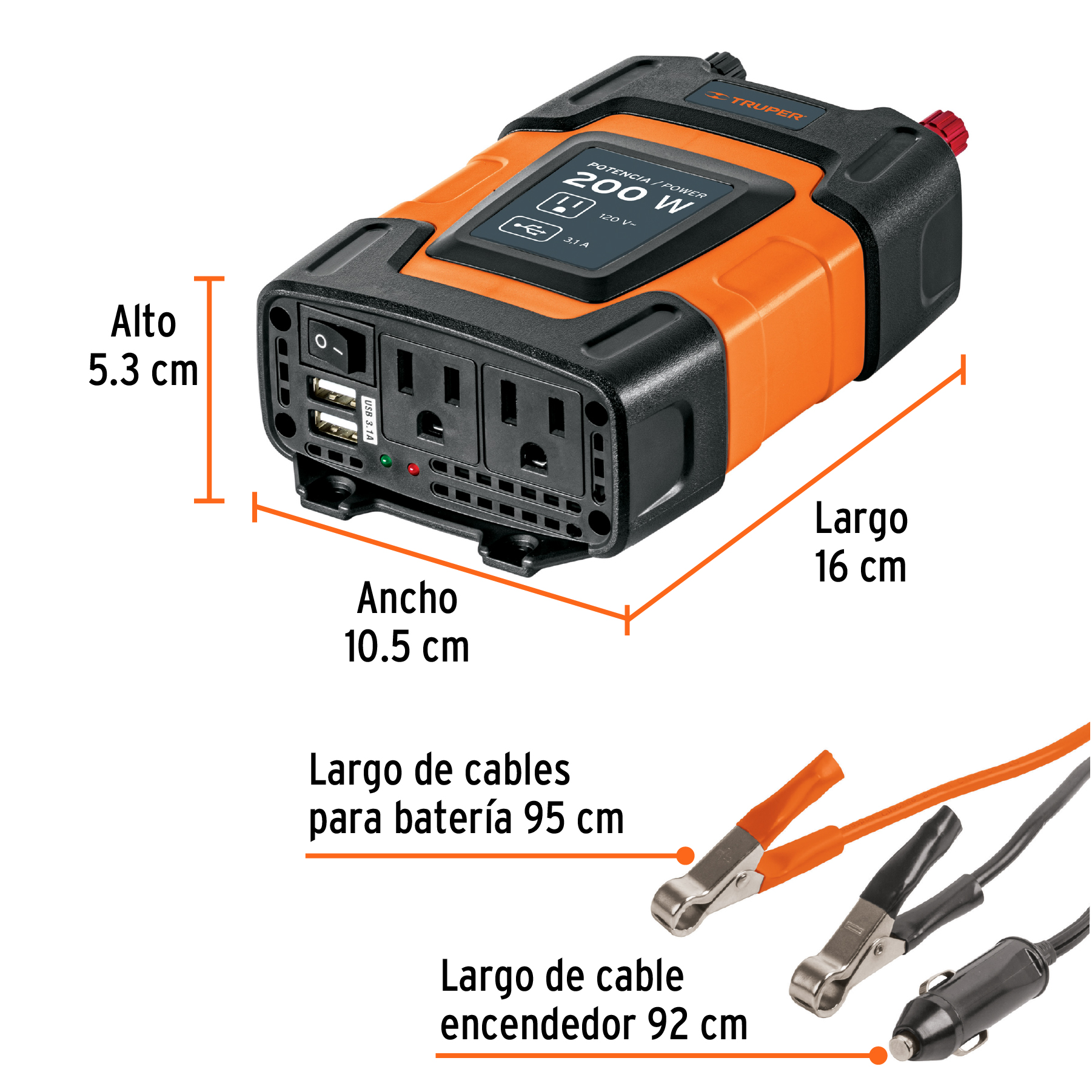 inversores de corriente con puerto usb.