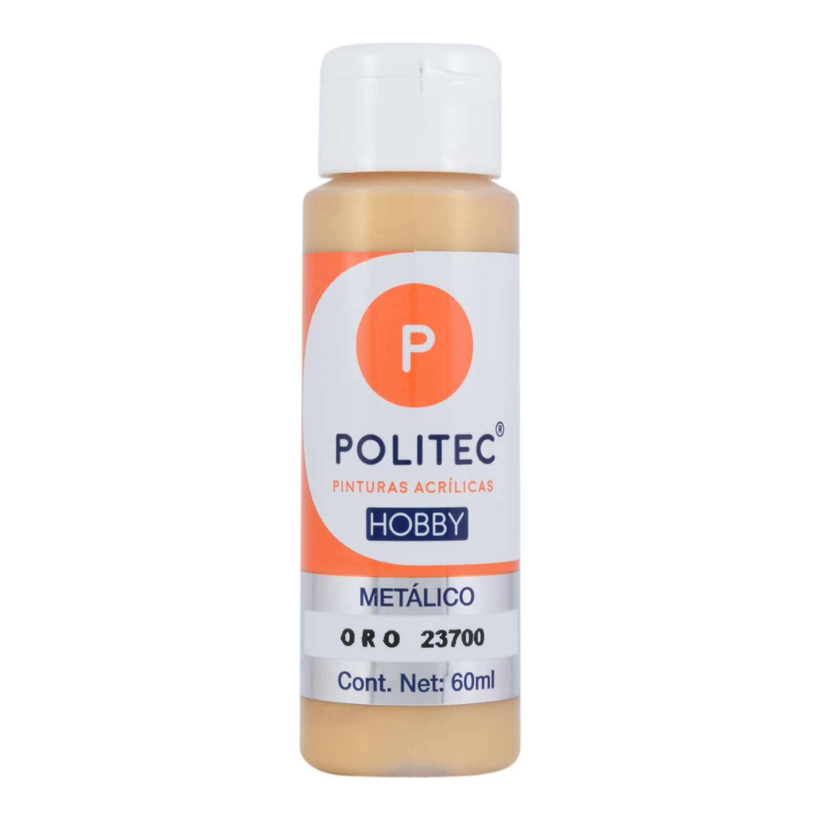 Set De Pintura Acrílica Metalica Linea Hobby 6 Piezas Politec