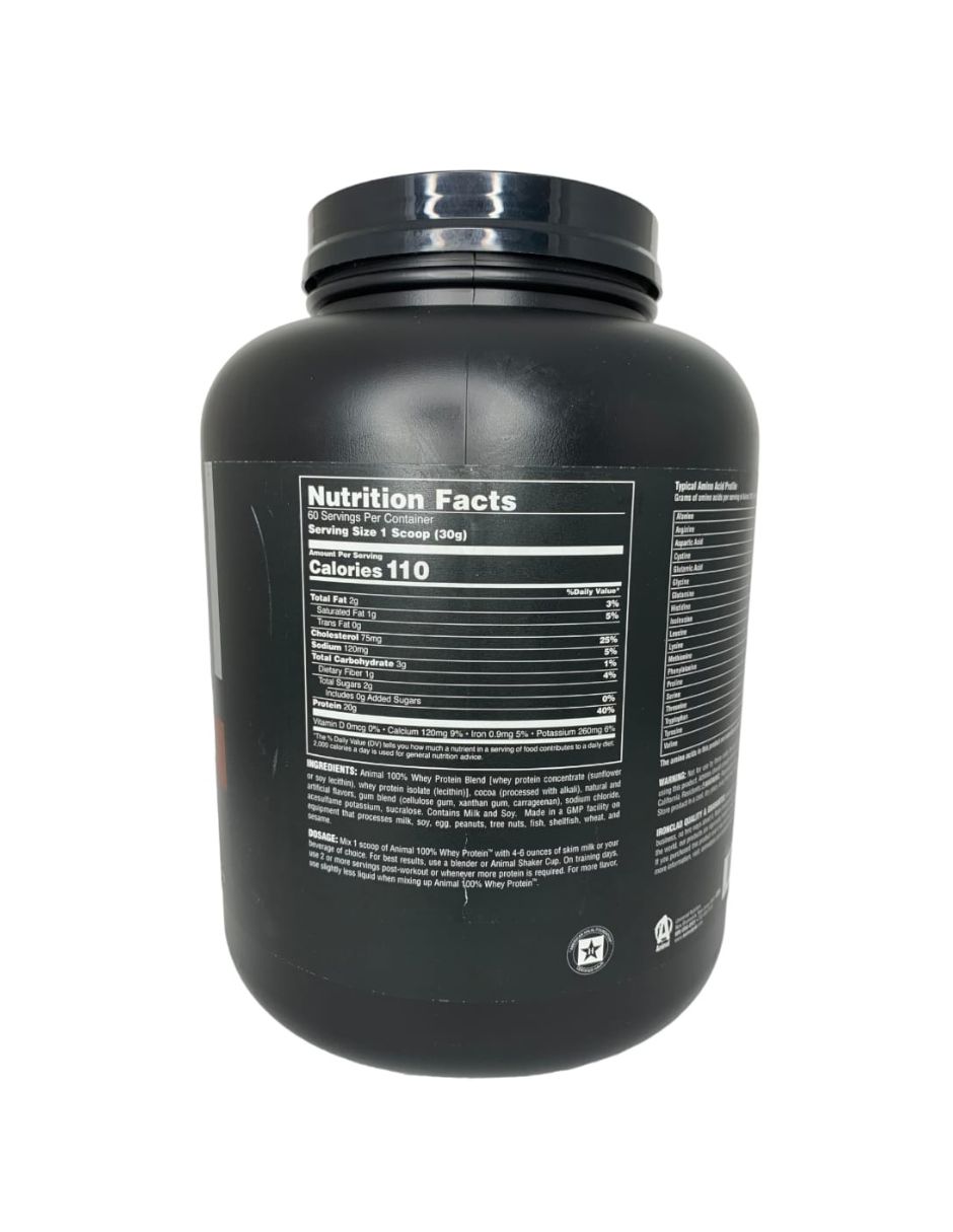 Proteina Animal 100% Whey Protein 4lb 1.81kg 60 serv.