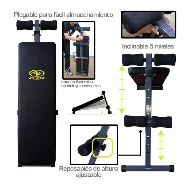 Banco inclinado de Ejercicio para abdominales Athletic Works WMSB-500YD