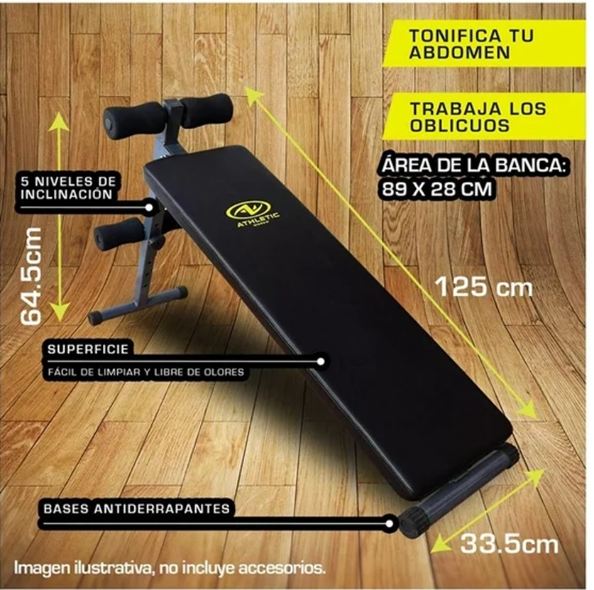 Banco inclinado de Ejercicio para abdominales Athletic Works WMSB-500YD