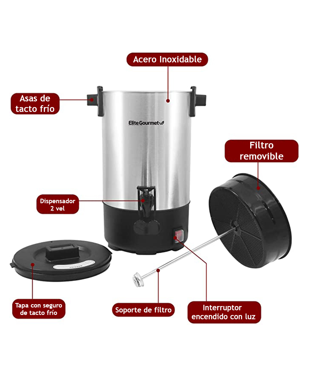 Cafetera Elite Electrica Para 30 Tazas Cafe Oficina Y Hogar.