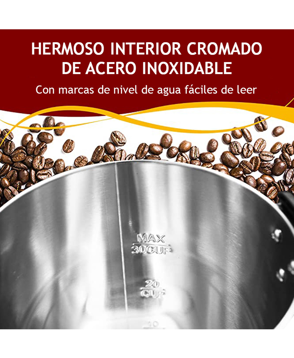 Cafetera Elite Electrica Para 30 Tazas Cafe Oficina Y Hogar.