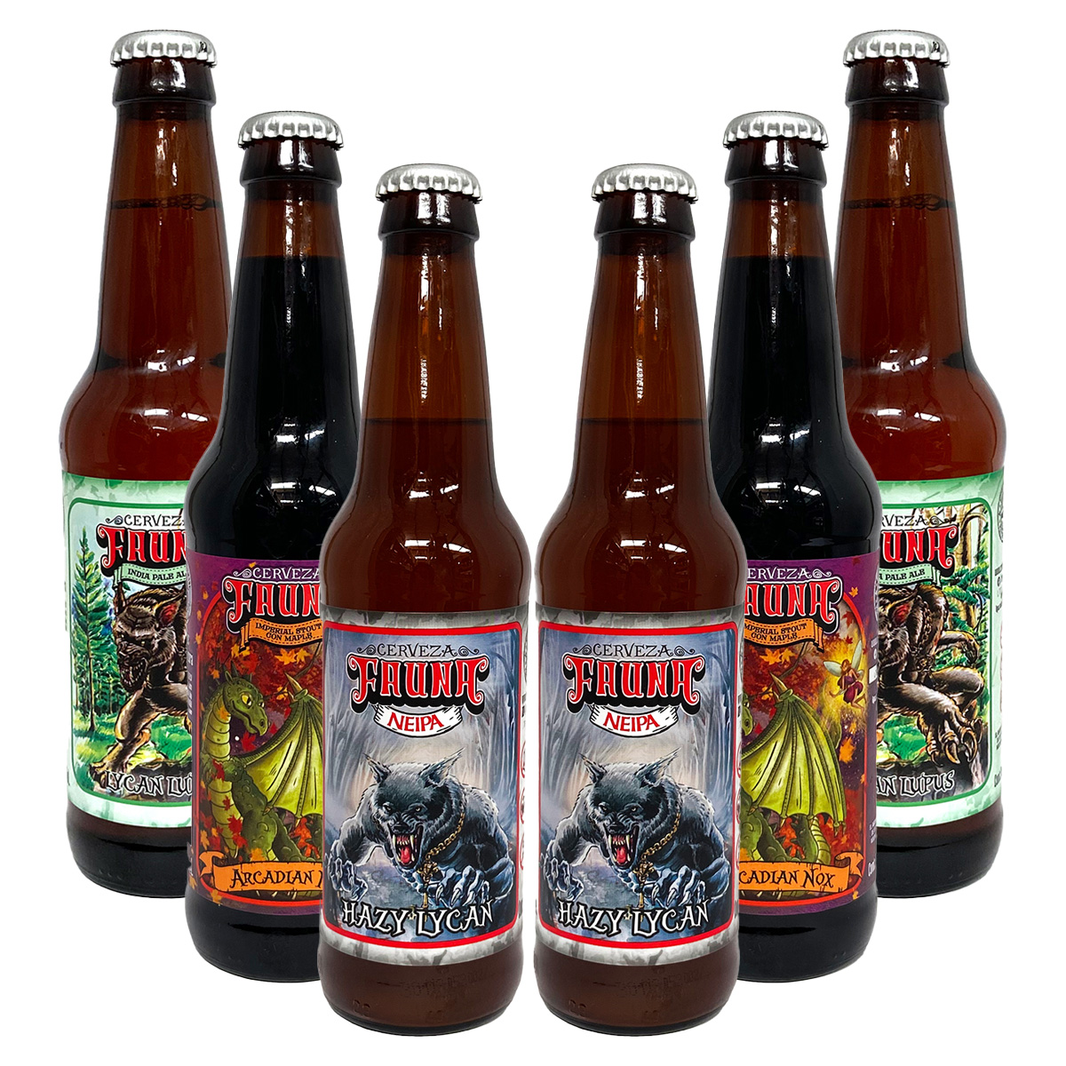 Six Pack Cerveza Fauna Mix 355 Ml .