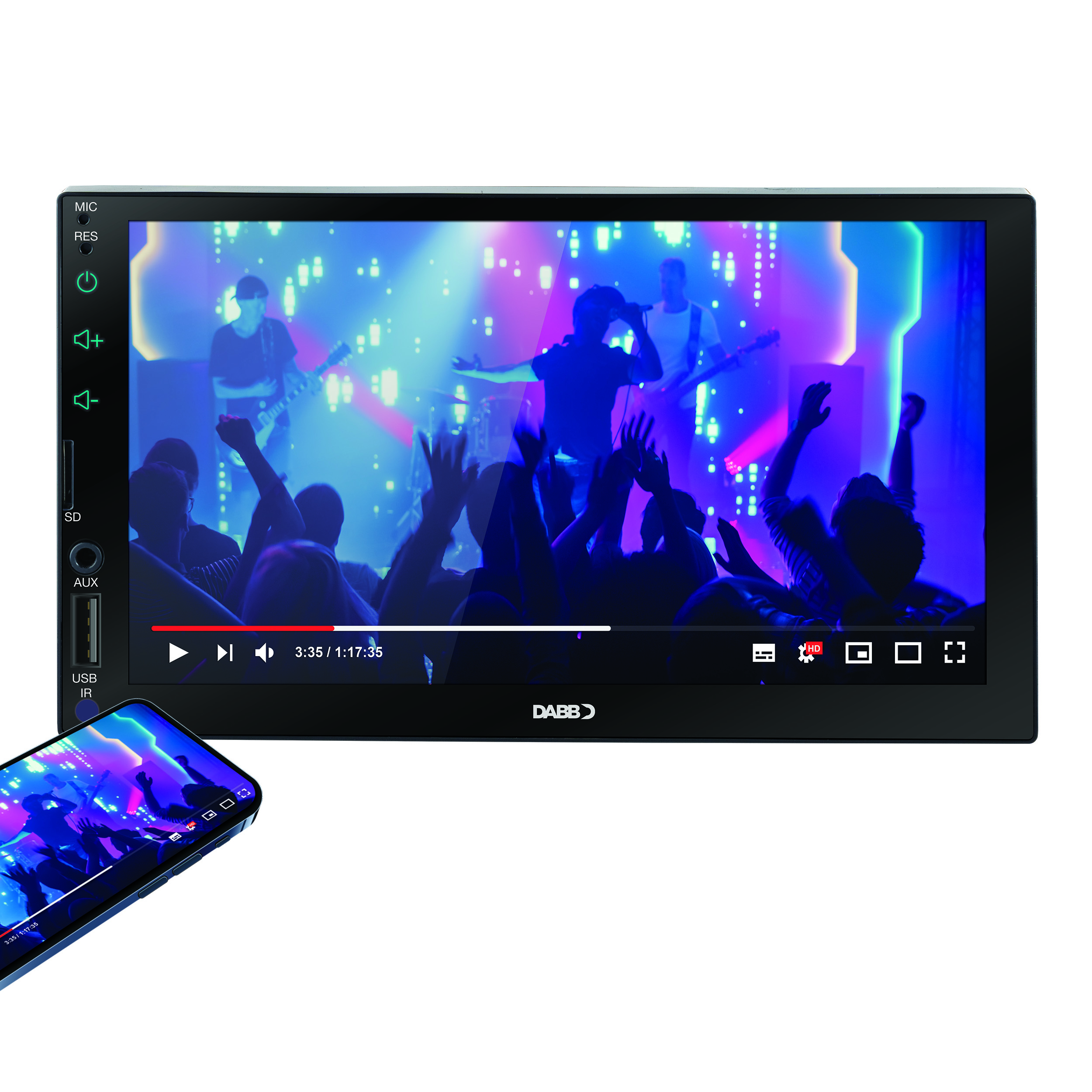 Autoestéreo Touch De 7 PuLG Dabb Mirror Link, Dab-0205.