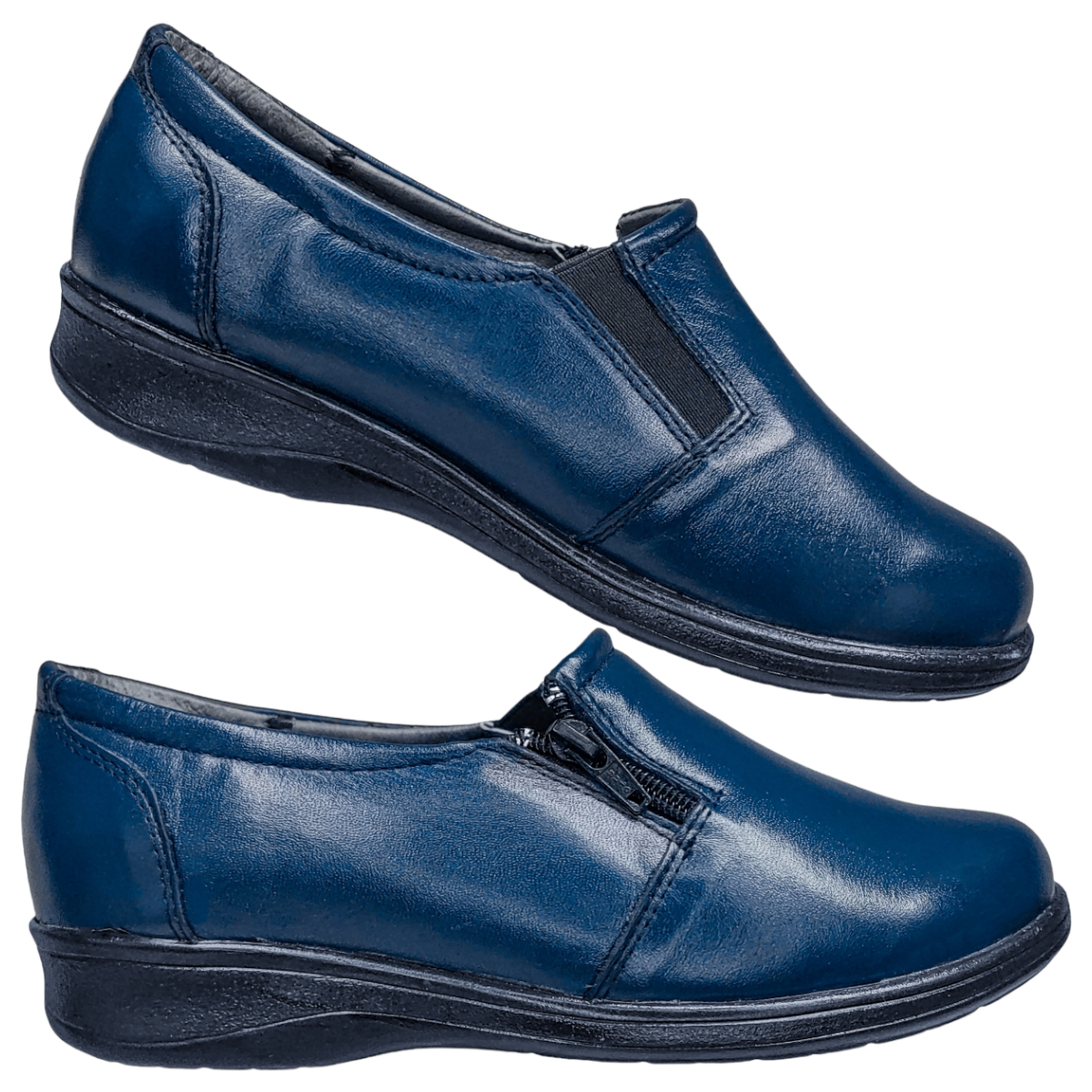 Zapatos Casuales Mujer Piel Borrego para Diabético Confort Cierre .