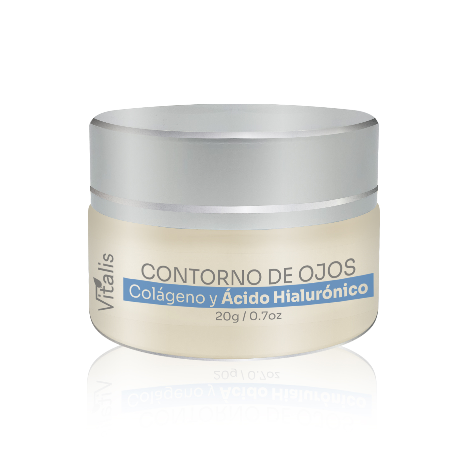 Vitalis Crema Contorno de Ojos: Acido hialurónico + Baba de Caracol + Colágeno, Antiarrugas, Ojeras, Bolsas.