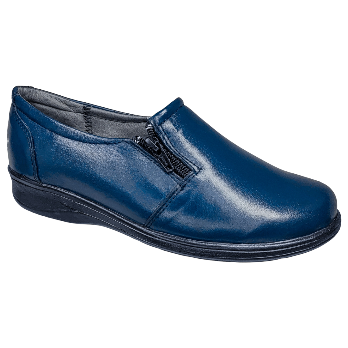 Zapatos Casuales Mujer Piel Borrego para Diabético Confort Cierre .