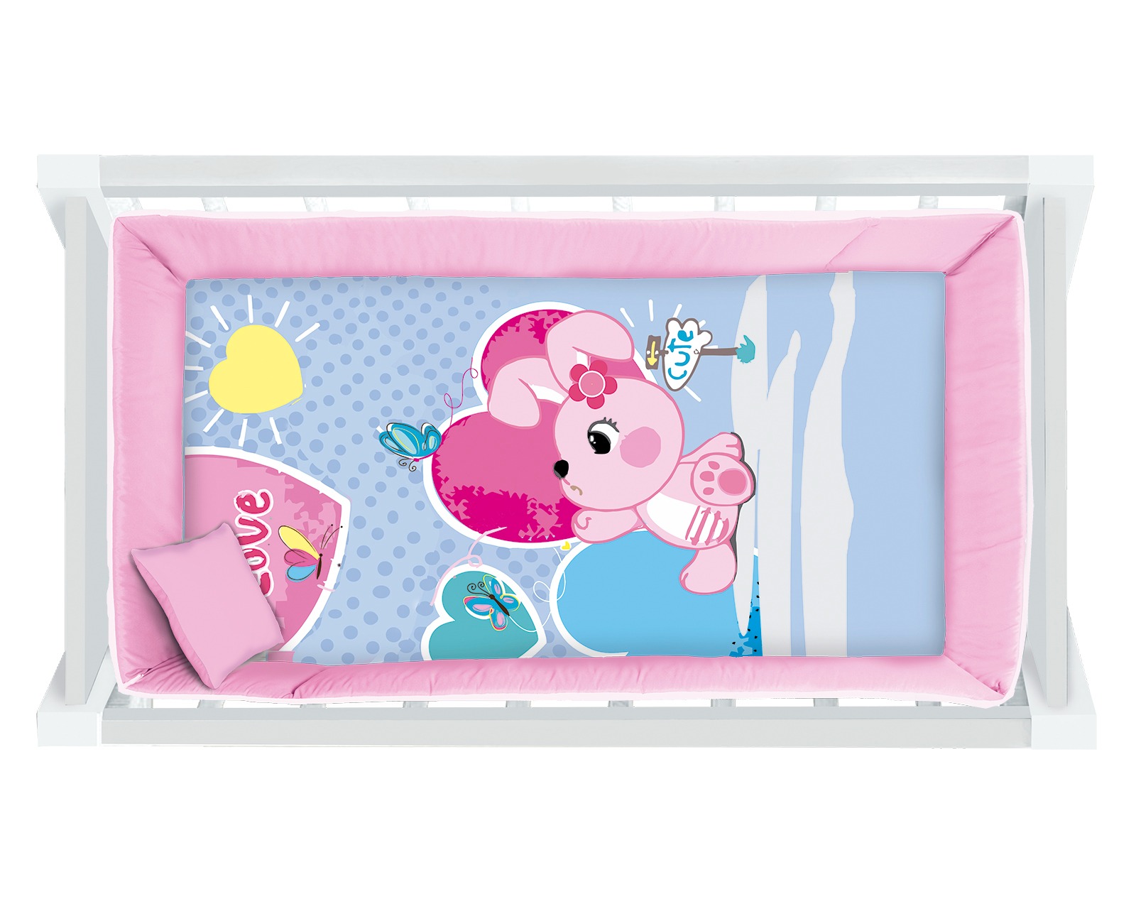 SET DE EDREDON PARA CAMA CUNA LOVE 4 PZAS