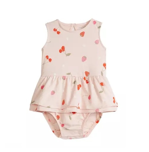 Carters 1 Pieza Pañalero Vestido Fresas.