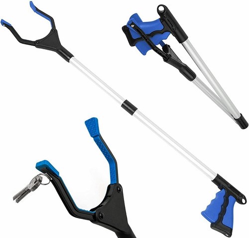 Recogedor De Basura Plegable Con Bastón Herramienta Agarra