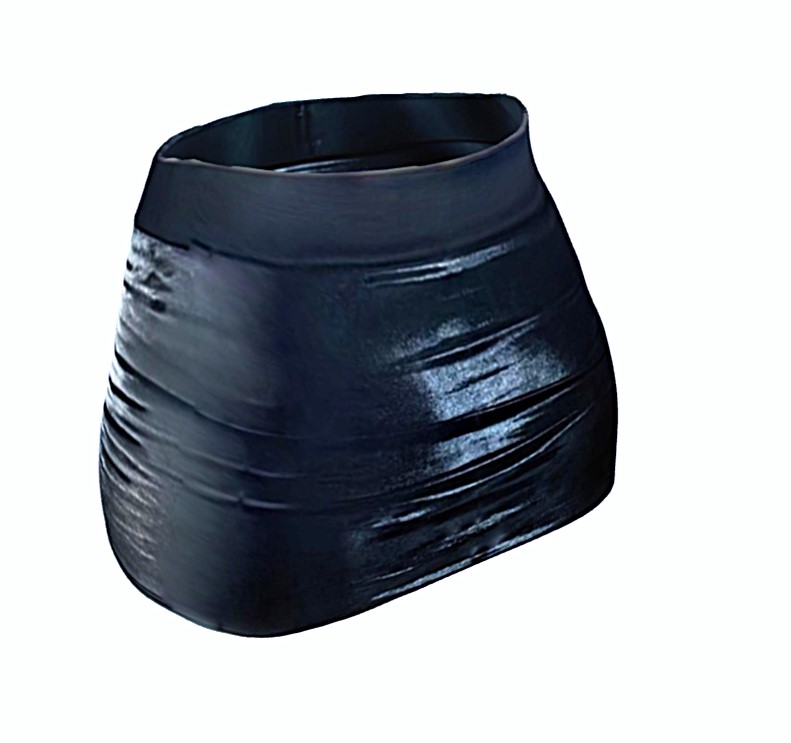 FALDA CORTA NEGRA DE VINIL PARA MUJER.