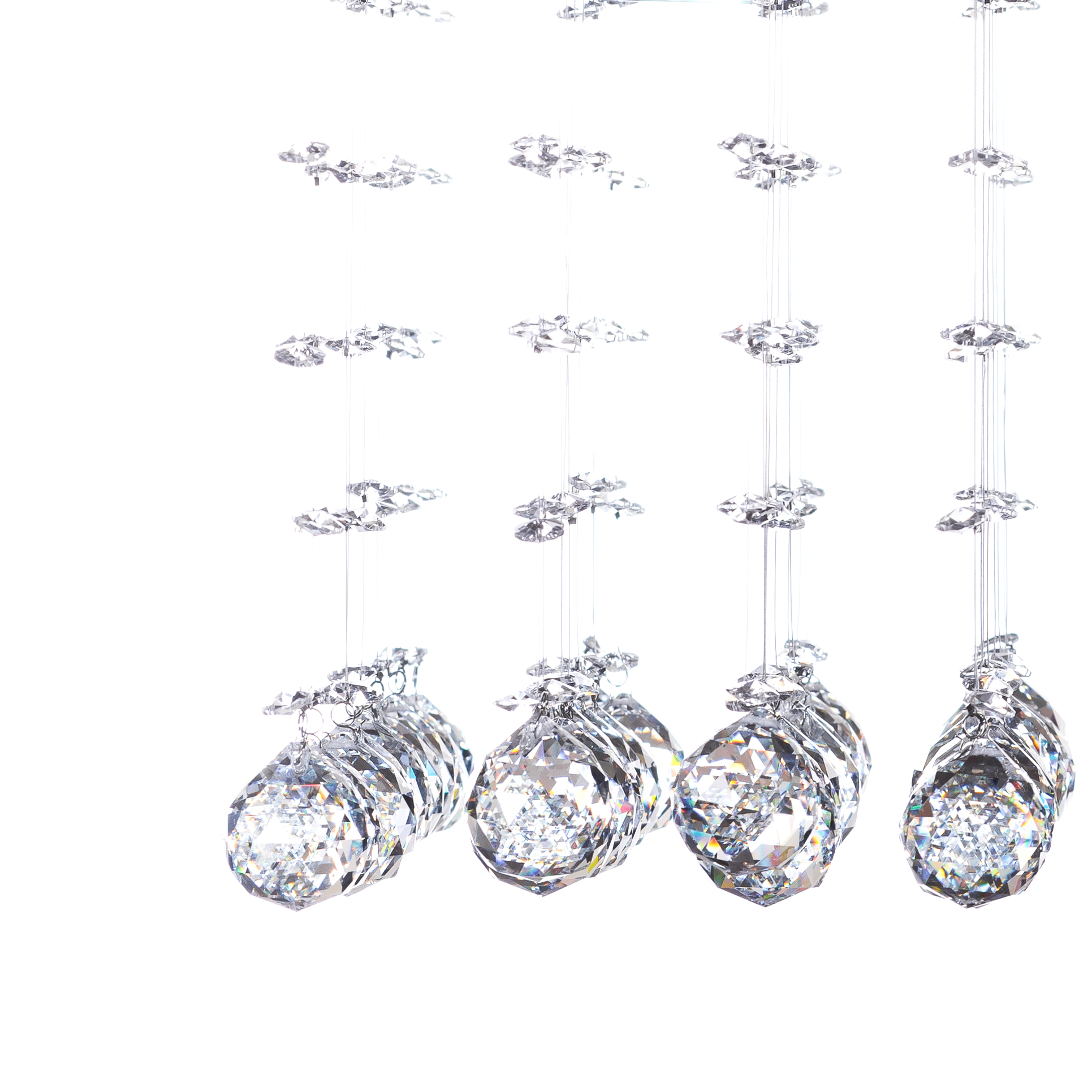 Candil Colgante Gamalux Williams Krystal Flat De 6 Luces.