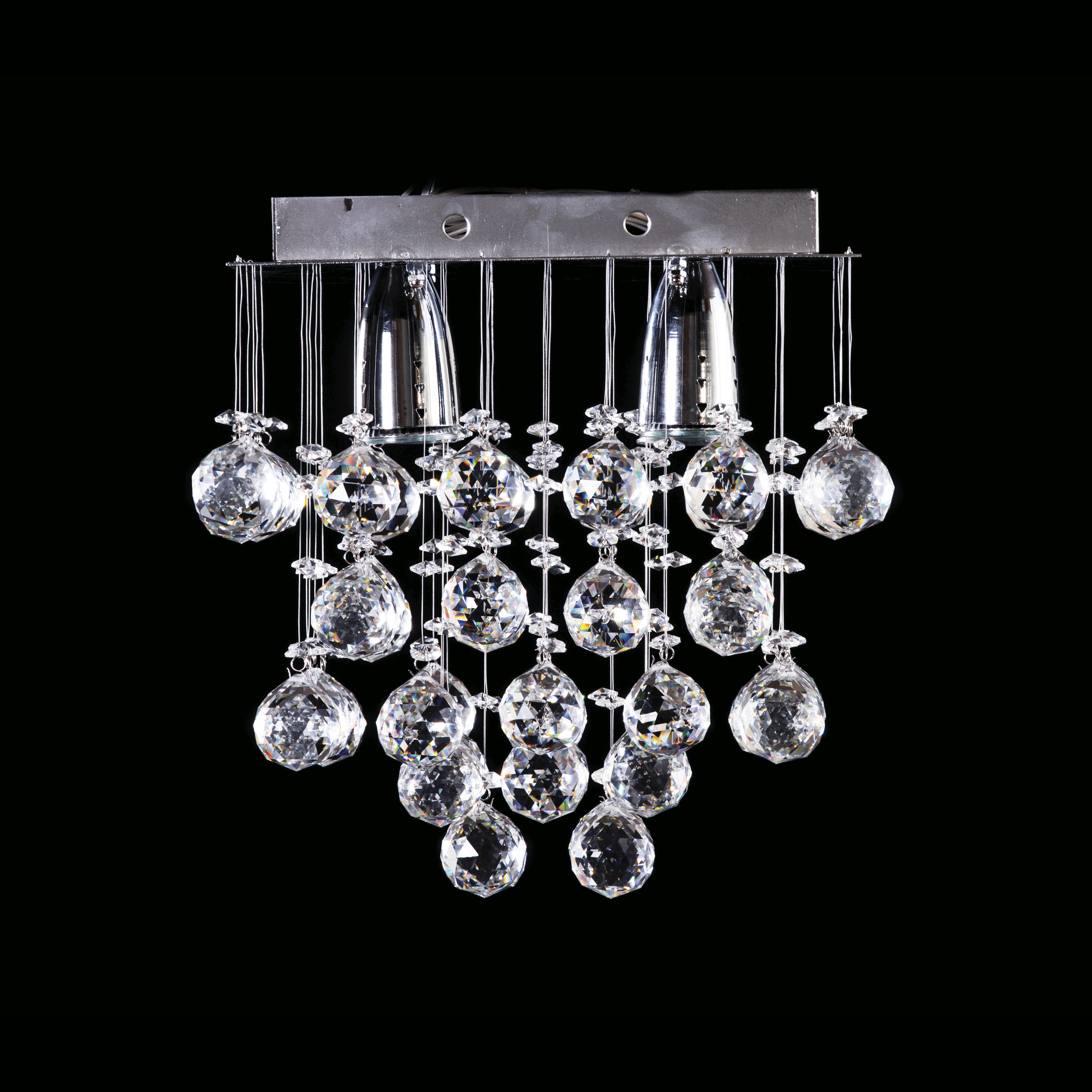 Candil Colgante Gamalux Williams Krystal Lluvia De 4 Luces.