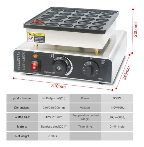 Maquina Electrica Industrial Comercial Mini Hotcakes 25 pzs.