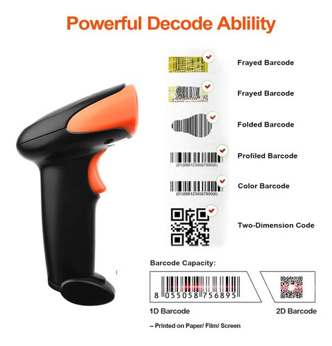 Lector De Código Barras 1d/2d Inalámbrico Láser Lector Qr