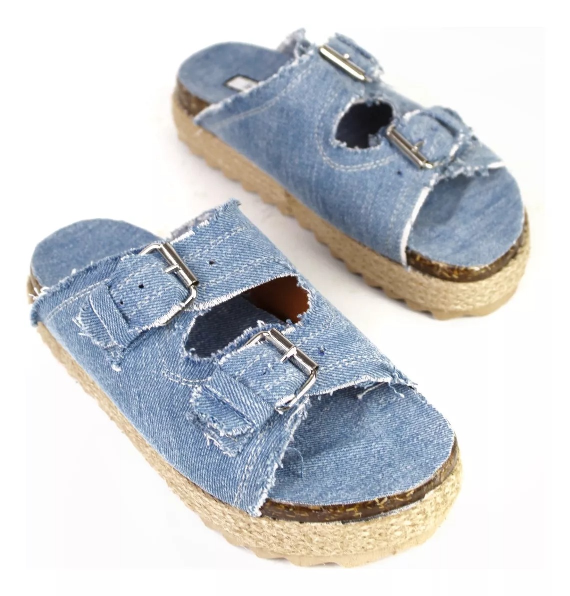 Alpargatas Yute Hebillas Sandalias Premium Berry 7354.