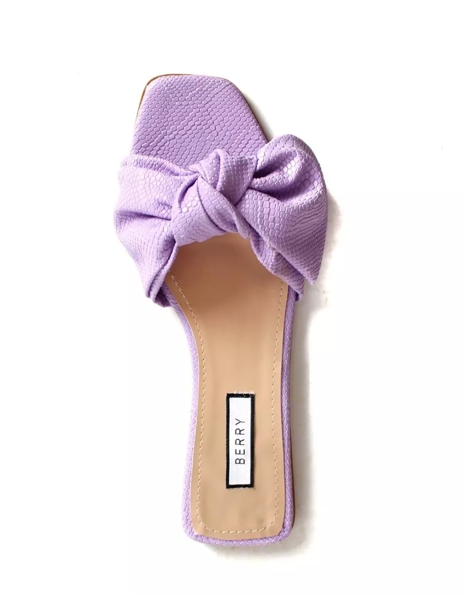 Sandalia De Moño Material Serpiente Premium Berry Shoes 7373.