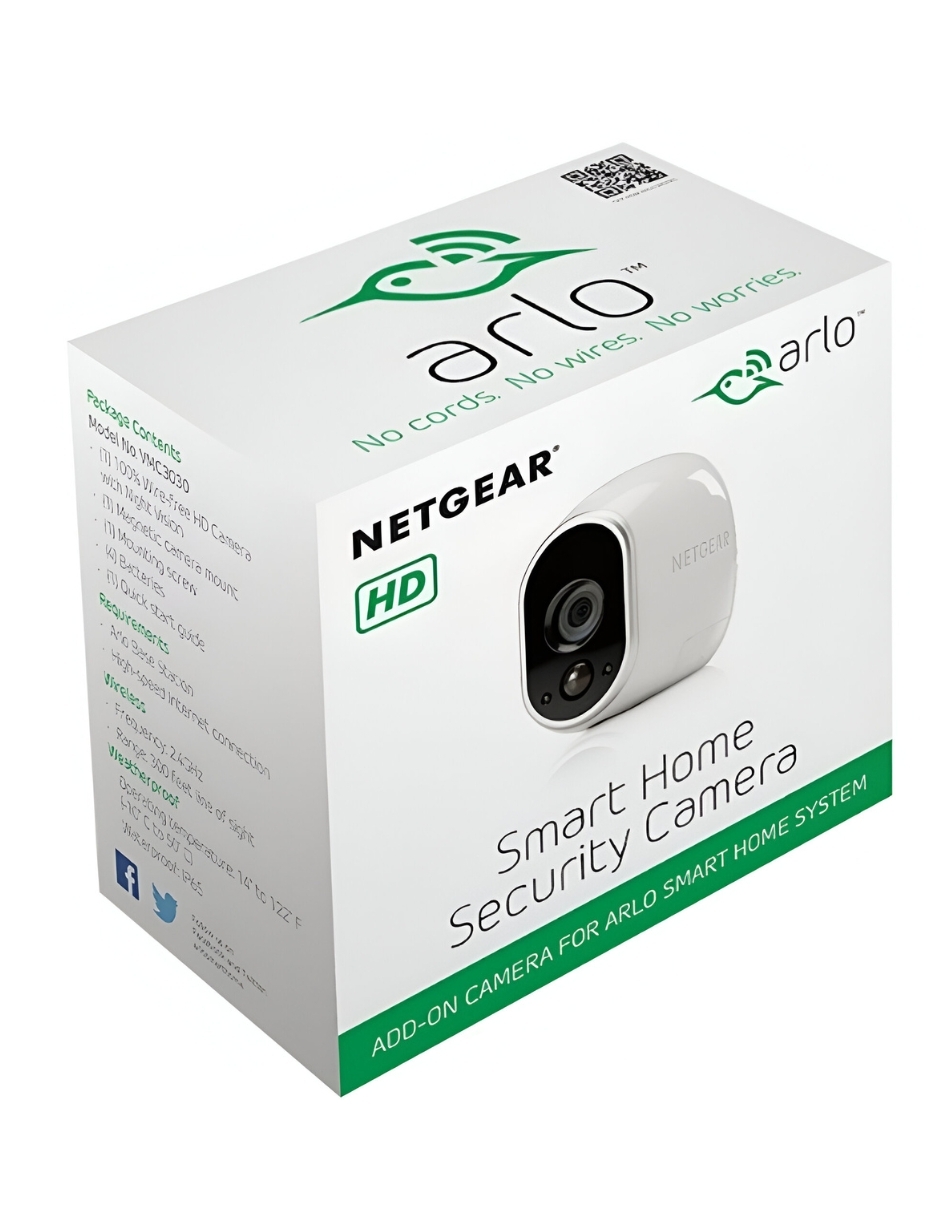Arlo Cámara extra IP en HD para interiores y exteriores.