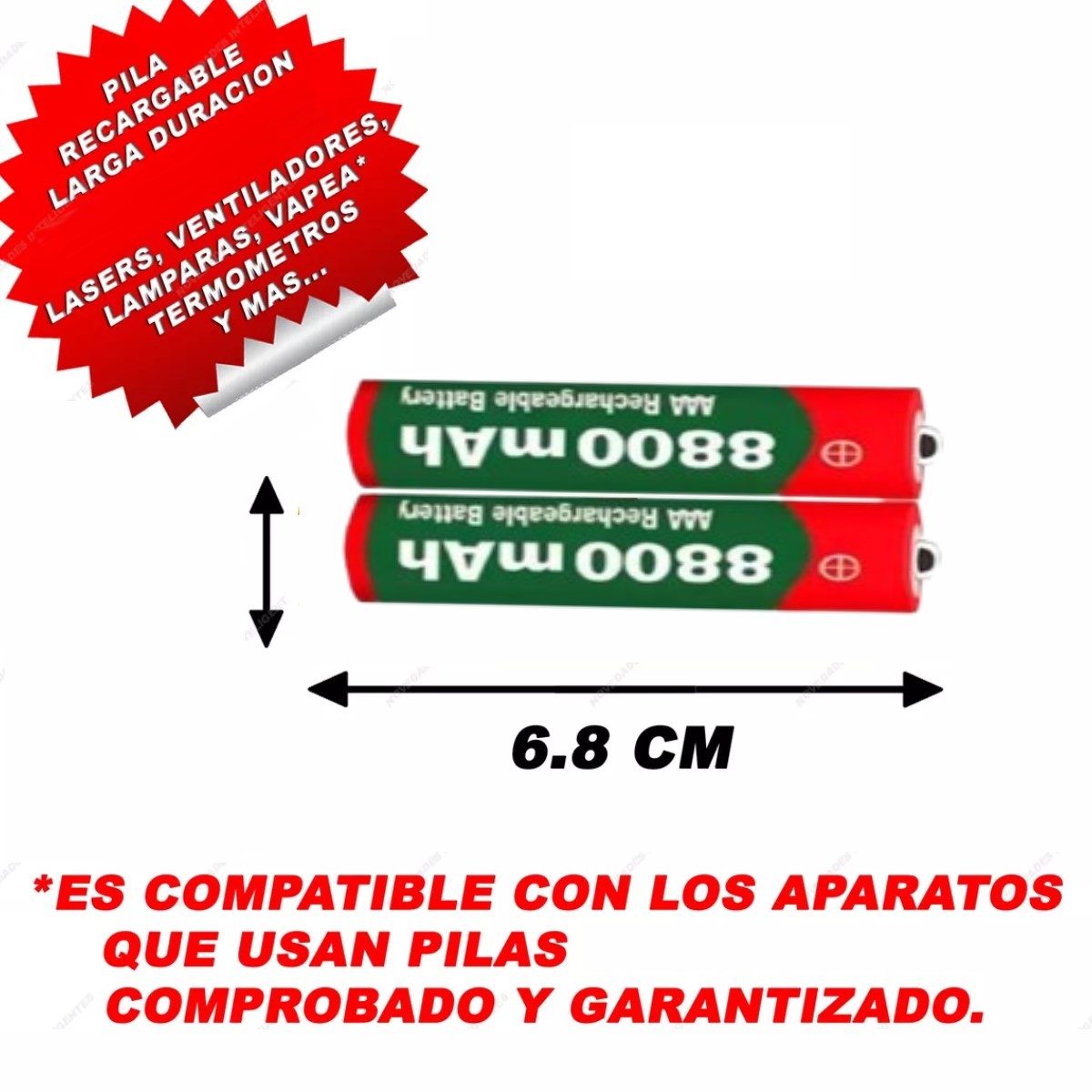 Batería recargable alcalina pila 1,5 V 8800 MAh AAA electrónicos gamer control juego lampara teclad