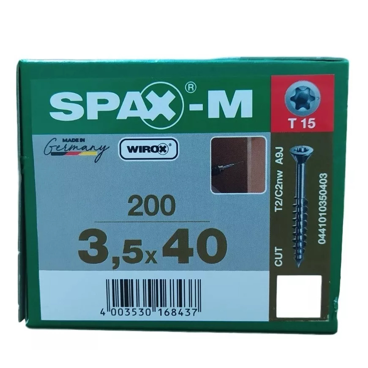 Tornillos Spax-m 3.5 X 40 Caja de 200 Tornillos Para Mdf