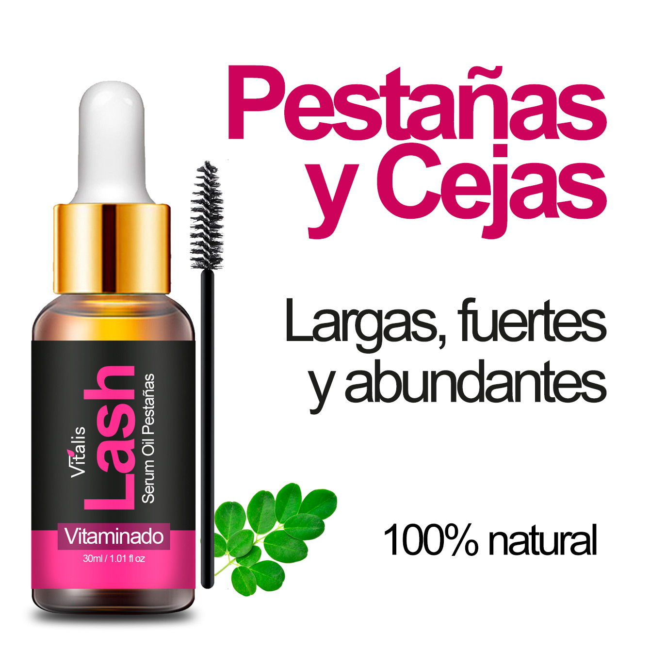 3 Suero Para Crecimiento De Pestañas 100% Natural.