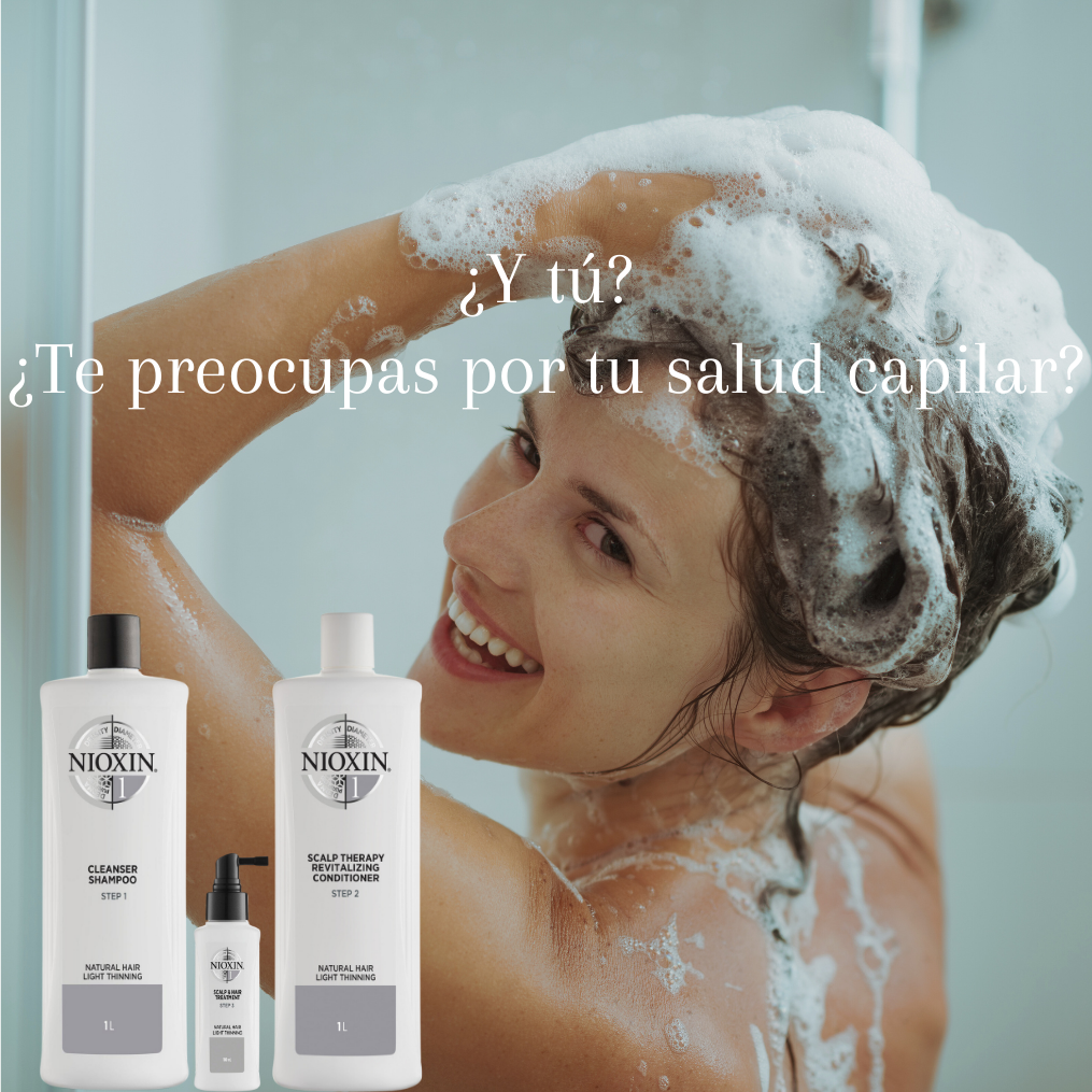 Nioxin Trío Anticaída De Limpieza Para Cabello Natural Perdida Ligera 1L.