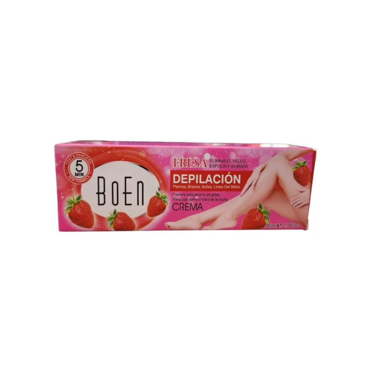 Crema Depiladora Boen Con Extracto de Fresa. DM 