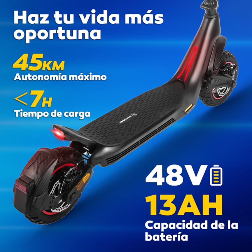 Scooter eléctrico Honey Whale T1 Negro.