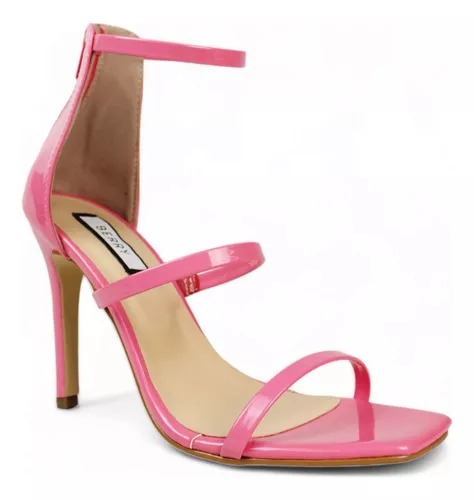 Tacones Tiras Delgadas Charol Moda Mujer Berry 7497.