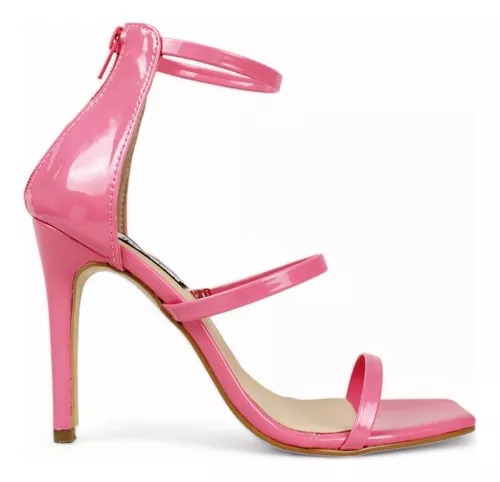Tacones Tiras Delgadas Charol Moda Mujer Berry 7497.