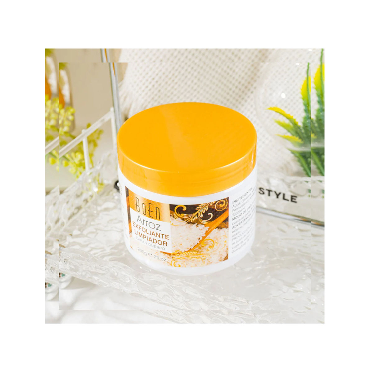 Exfoliante Limpiador Cara y Cuerpo de Arroz Boen.