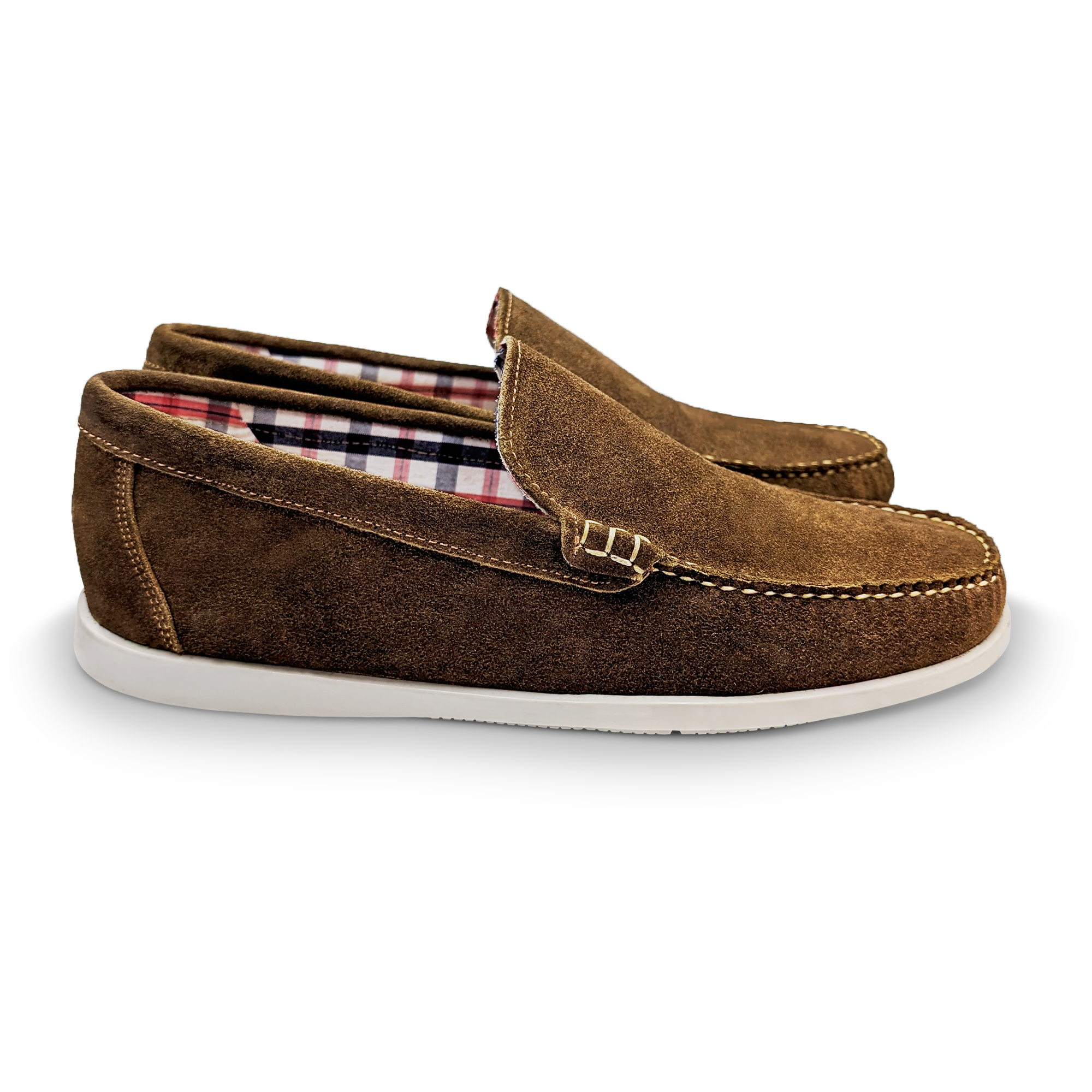 Mocasin Zapato Sneaker Tenis Hunte Casual Gamuza Blandet Hombre Cafe Claro Miel Taupe.