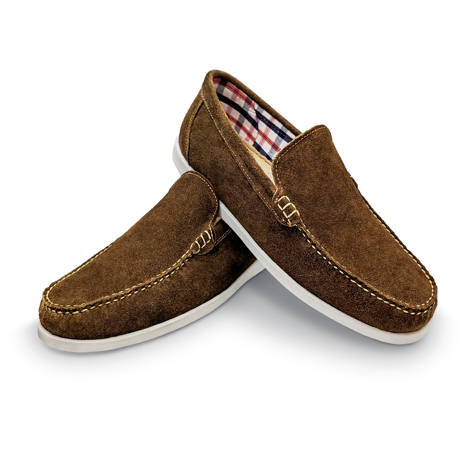 Mocasin Zapato Sneaker Tenis Hunte Casual Gamuza Blandet Hombre Cafe Claro Miel Taupe.