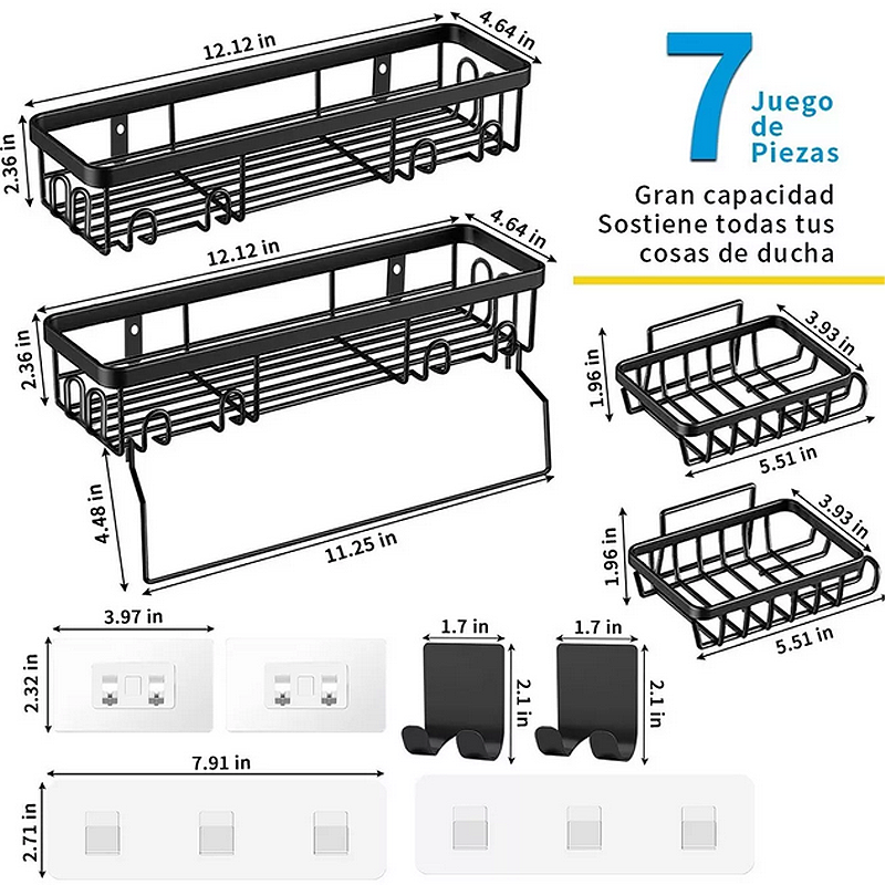 Organizadore Para Bano Estante Esquinero Cocina Pared Repisa.