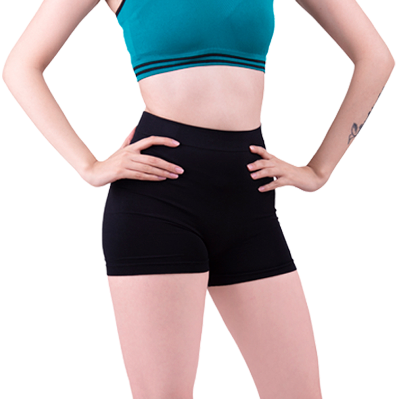 Short Deportivo Mujer, Unitalla, Duo Negro - Negro, Boxer, Pantalones Cortos, Ropa Interior.