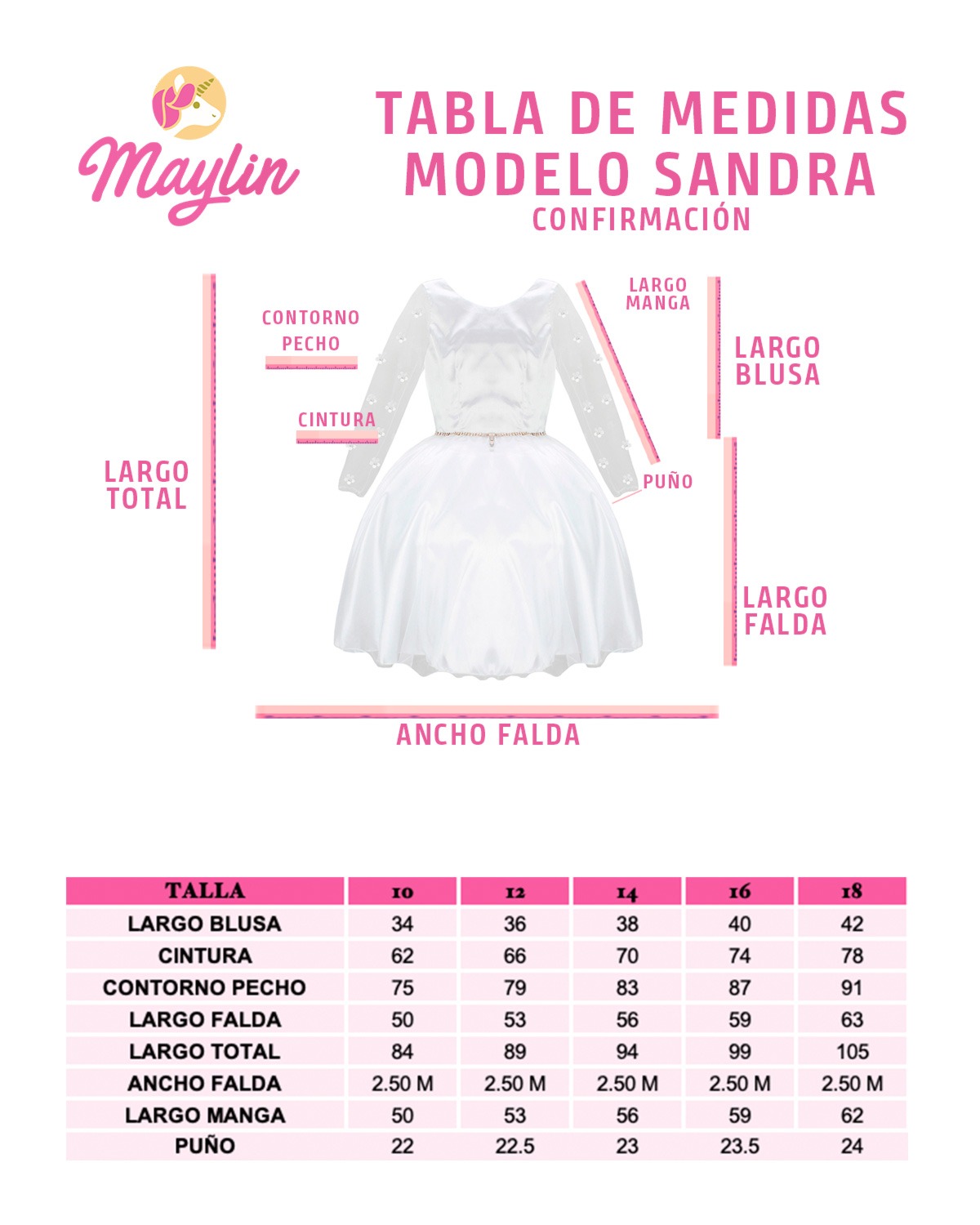 Vestido Niña Confirmacion Sandra.