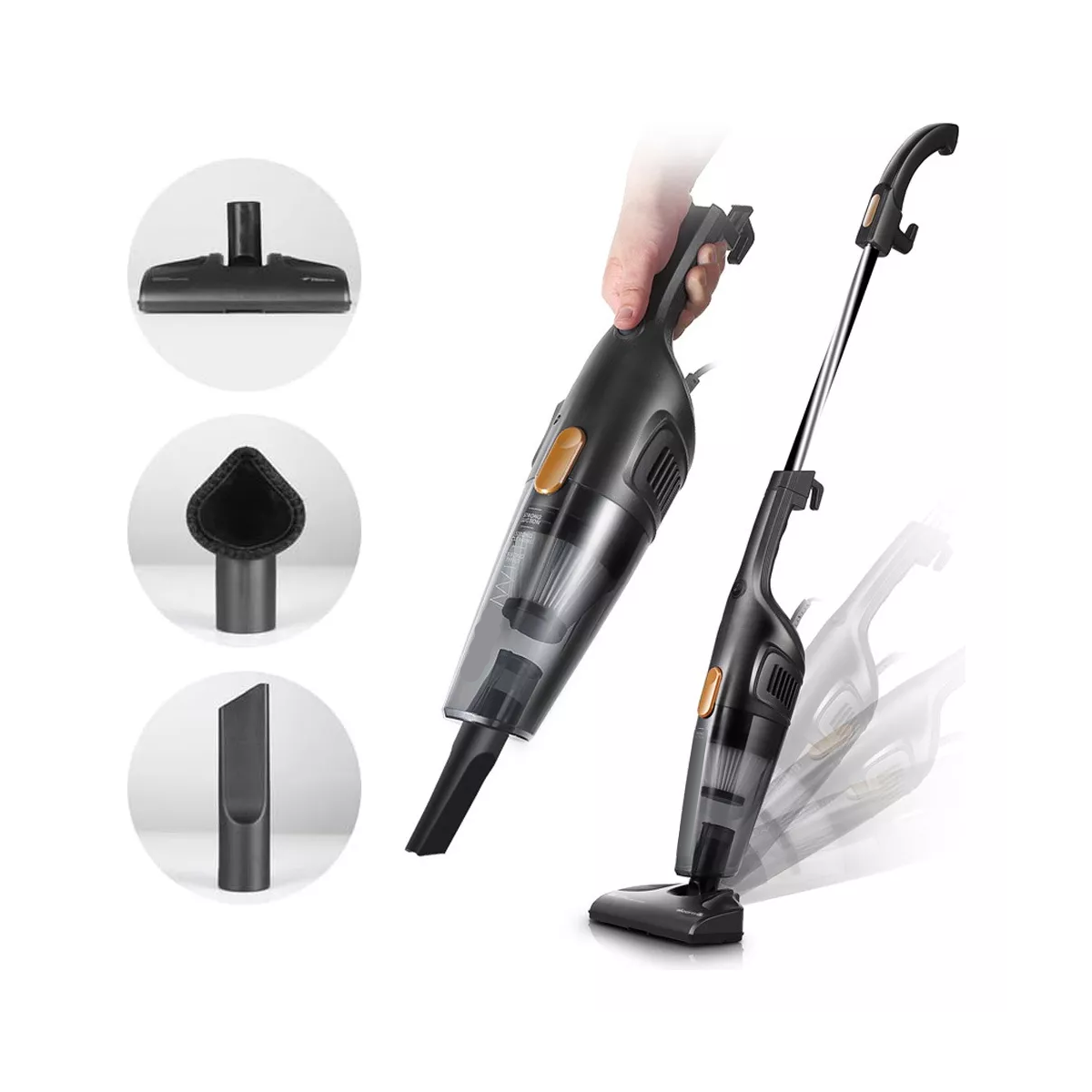 Aspiradora de mano vertical 1.2L color Negro DX115C.