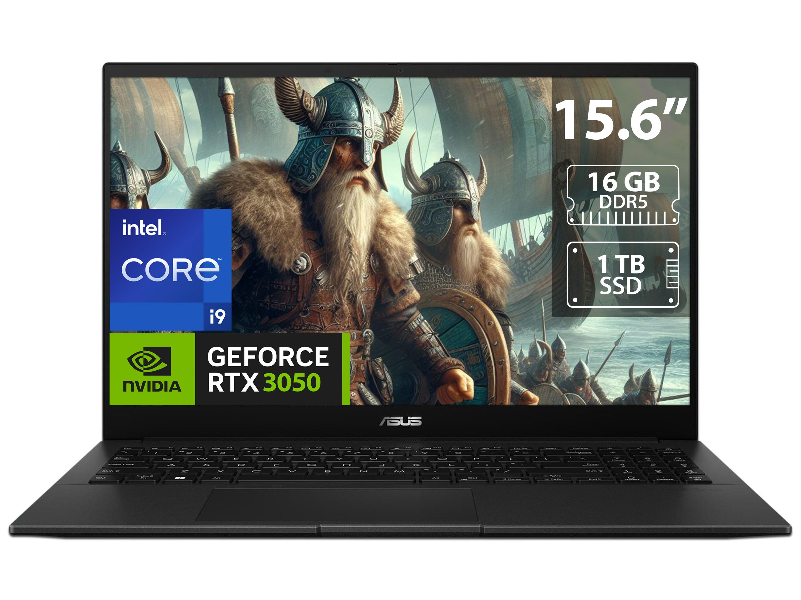 Laptop Gamer ASUS Q540VJ: Intel Core i9 13900H, RAM 16GB DDR5, SSD 1TB, Pantalla 15.6" LED, RTX 3050, W11H