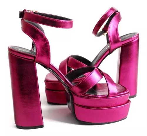 Zapatillas Plataforma Metálicas Bratz Premium Berry 7447.
