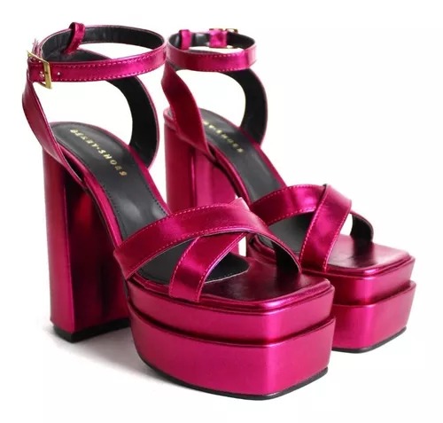 Zapatillas Plataforma Metálicas Bratz Premium Berry 7447.