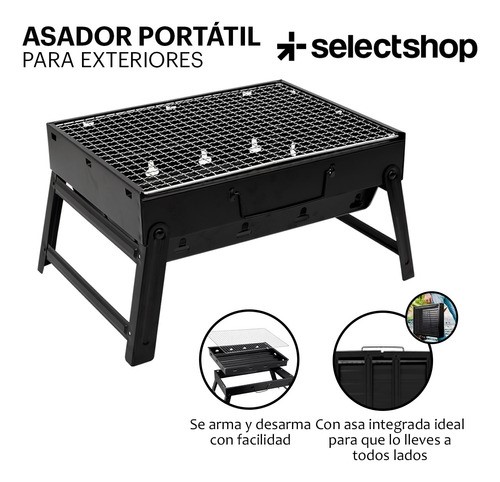 Asador Parrilla Carbón Grill Cocina Bbq Portátil Cocina.