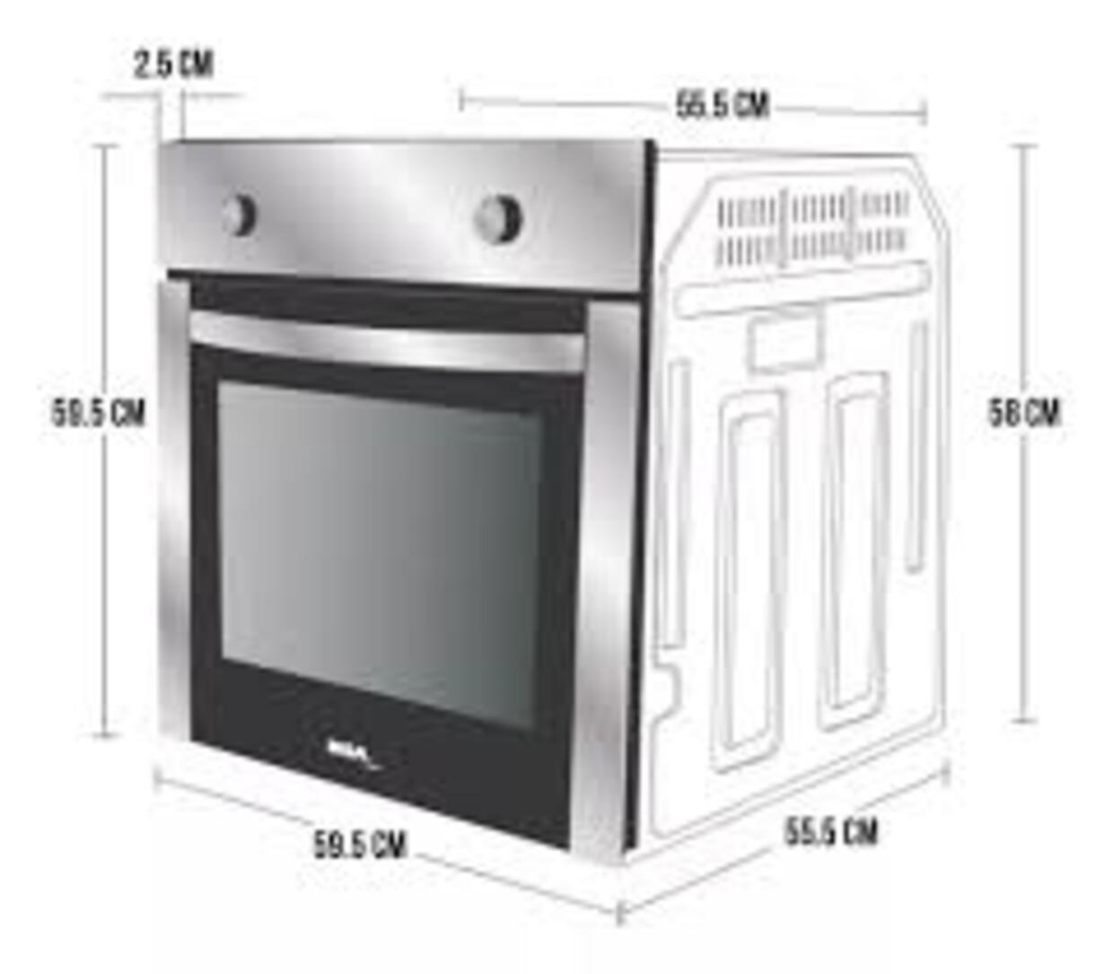 HORNO DE GAS PARA EMPOTRAR 24" ACERO INOX HGEMP24AI
